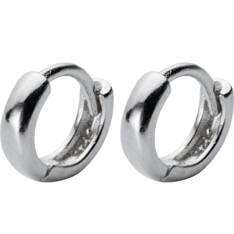 S925 Silver Round Hoop Earrings - Elegant Circular Ear Clips