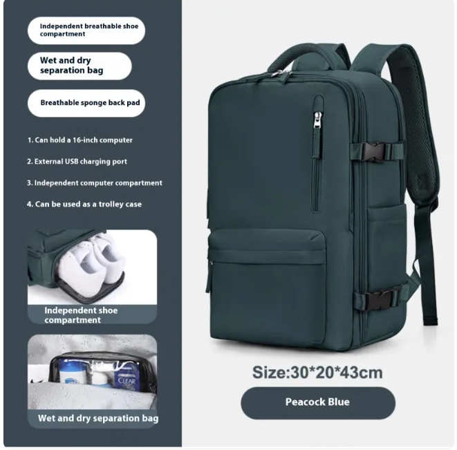 Large-Capacity Travel &amp; School Backpack