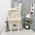 Stylish white student backpack for high school, perfect for essentials and comfort in school.