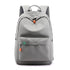 Fashion travel backpack in grey with stylish design, perfect for leisure and business, featuring a spacious front pocket.