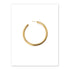 Minimalist brass hoop earrings for women in sleek gold finish, perfect for elevating any outfit.