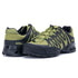 Waterproof road running shoes in black and green, designed for comfort and stability during outdoor activities.