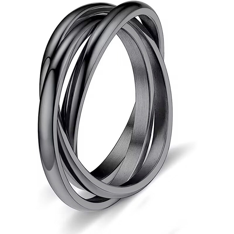 Simple Titanium Steel Ring for Women&