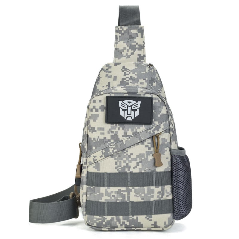 Travel Leisure Cycling Backpack Shoulder Bag in digital camouflage design, ideal for outdoor adventures.