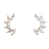 Stylish daily wear zirconia stud earrings in gold, featuring exquisite marquise-cut stones for modern elegance.