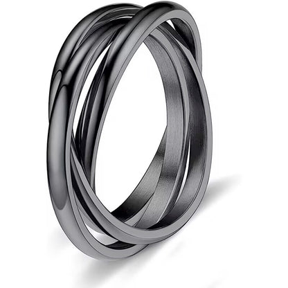 Simple Titanium Steel Ring for Women&