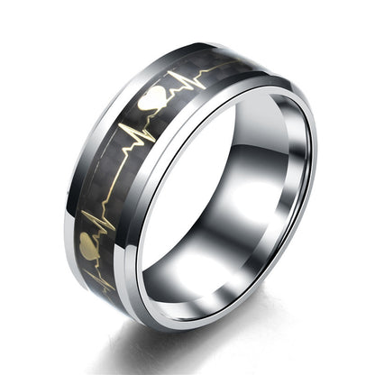 Stainless Steel ECG Rings for Men and Women