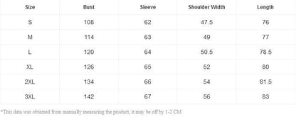 Size chart for men&