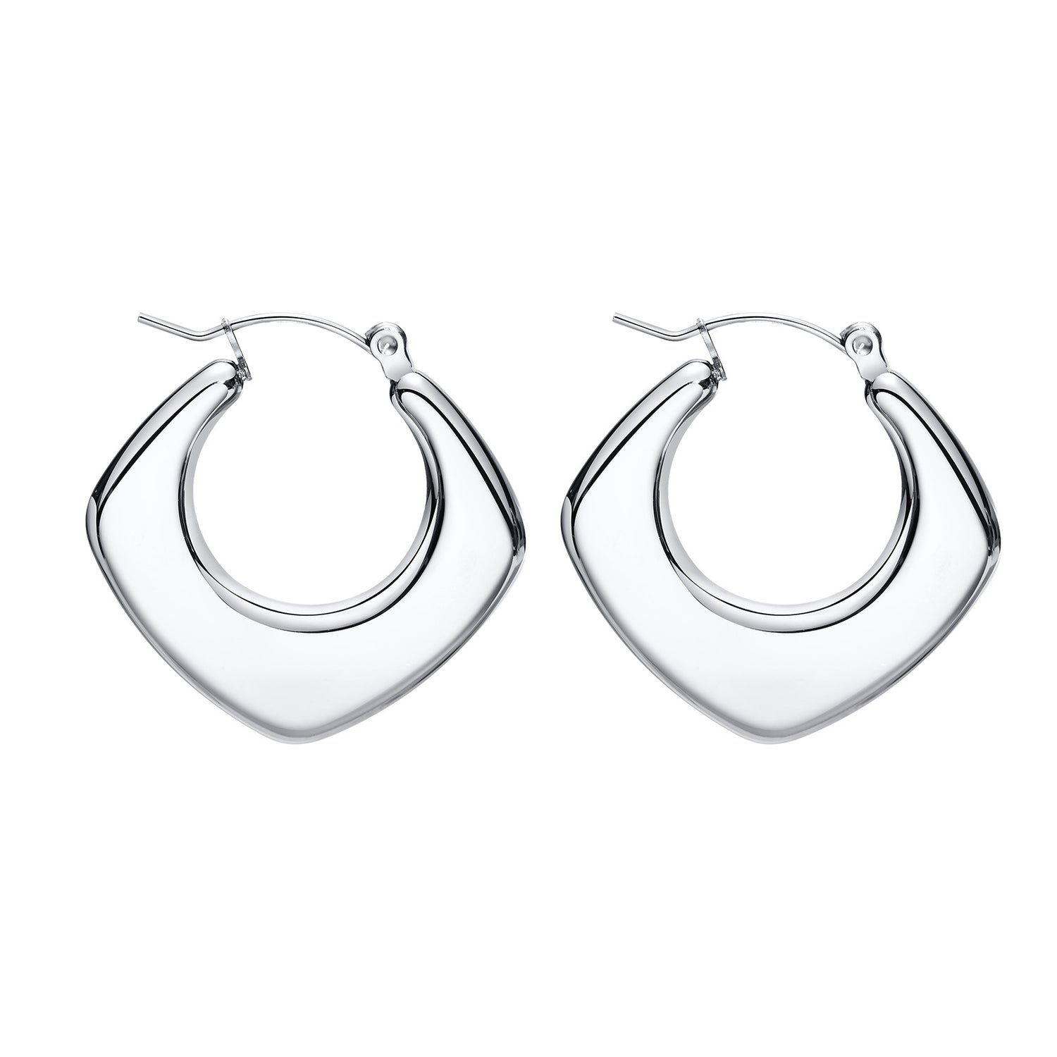 Stainless Steel Hollow Hoop Earrings for Women