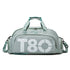 Outdoor multi-functional sports bag with wet dry separation in green, perfect for gym and adventure trips.
