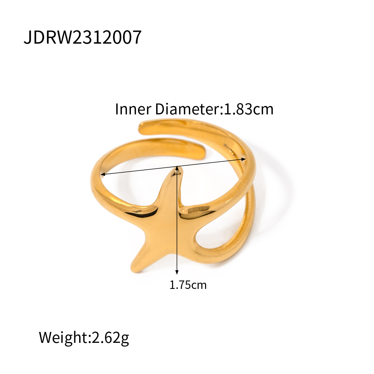 Stainless Steel  Rings 18k Gold