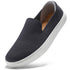 Comfortable slip on shoes for women in dark grey, lightweight knit design, perfect for walking and casual wear.