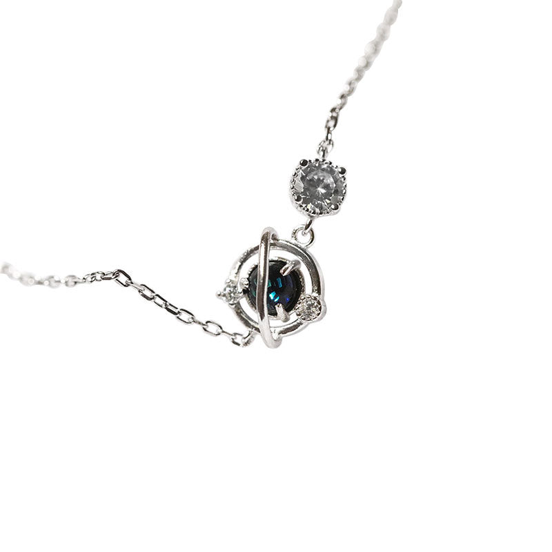 S925 Silver Cosmic Starry Sky Planet Bracelet for Women, featuring intricate design and sparkling elements.