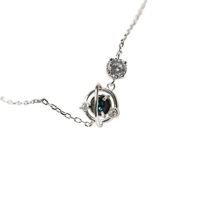 S925 Silver Cosmic Starry Sky Planet Bracelet for Women, featuring intricate design and sparkling elements.