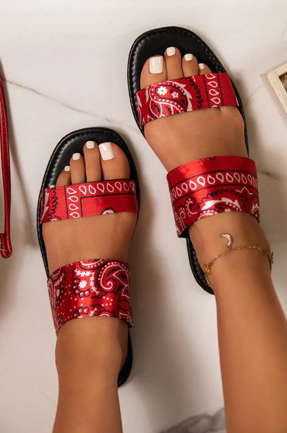 Bohemian Open-Toed Sandals and Floral Slippers for Women