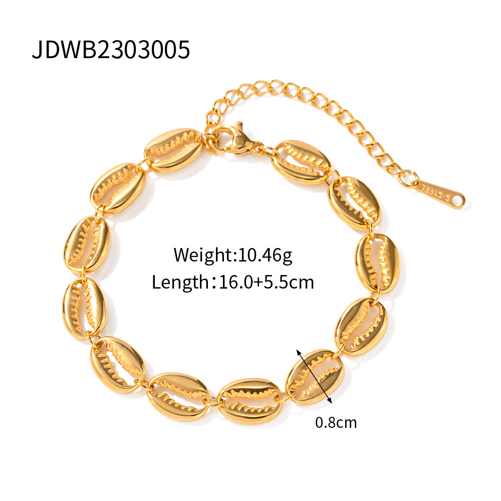 18k gold stainless steel ring with twisted link design, elegant and adjustable, suitable for any outfit, JDWB2303005