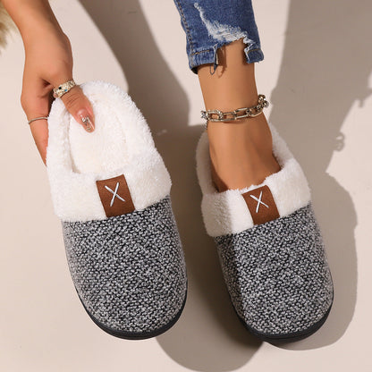 “Winter Plush Slippers – Thick Bottom, Warm Indoor Shoes for Men &amp; Women”
