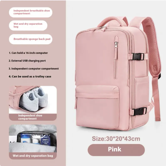 Large-Capacity Travel &amp; School Backpack