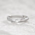 Adjustable sterling silver couple ring with modern geometric pattern and adjustable fit for comfort.