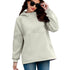 VOHOTO Womens Oversized Hoodies Half Zip Fleece Pullover Sweatshirts Long Sleeve Casual Trendy Teens Hooded 2024 with Pockets Apricot