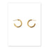 Minimalist brass hoop earrings in gold, perfect for adding elegance to any outfit for modern women.