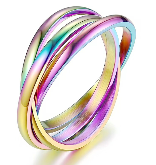 Simple Titanium Steel Ring for Women&