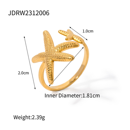 Stainless Steel  Rings 18k Gold