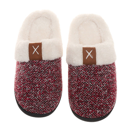 “Winter Plush Slippers – Thick Bottom, Warm Indoor Shoes for Men &amp; Women”