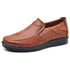 COSIDRAM mens casual loafers comfort shoes in brown color size 11 with breathable fabric and non-slip sole.
