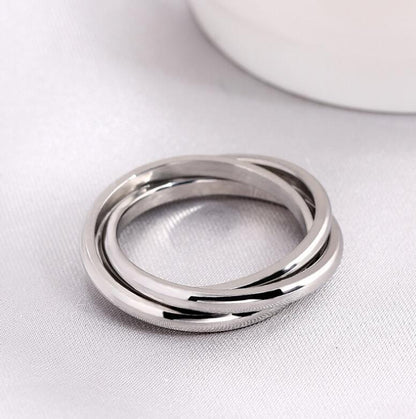 Simple Titanium Steel Ring for Women&