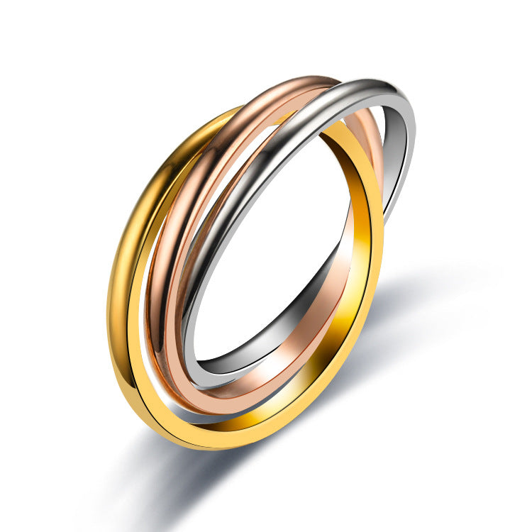 Simple Titanium Steel Ring for Women&