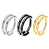 316L stainless steel nose ring trio in silver, black, and gold for stylish body piercing jewelry.