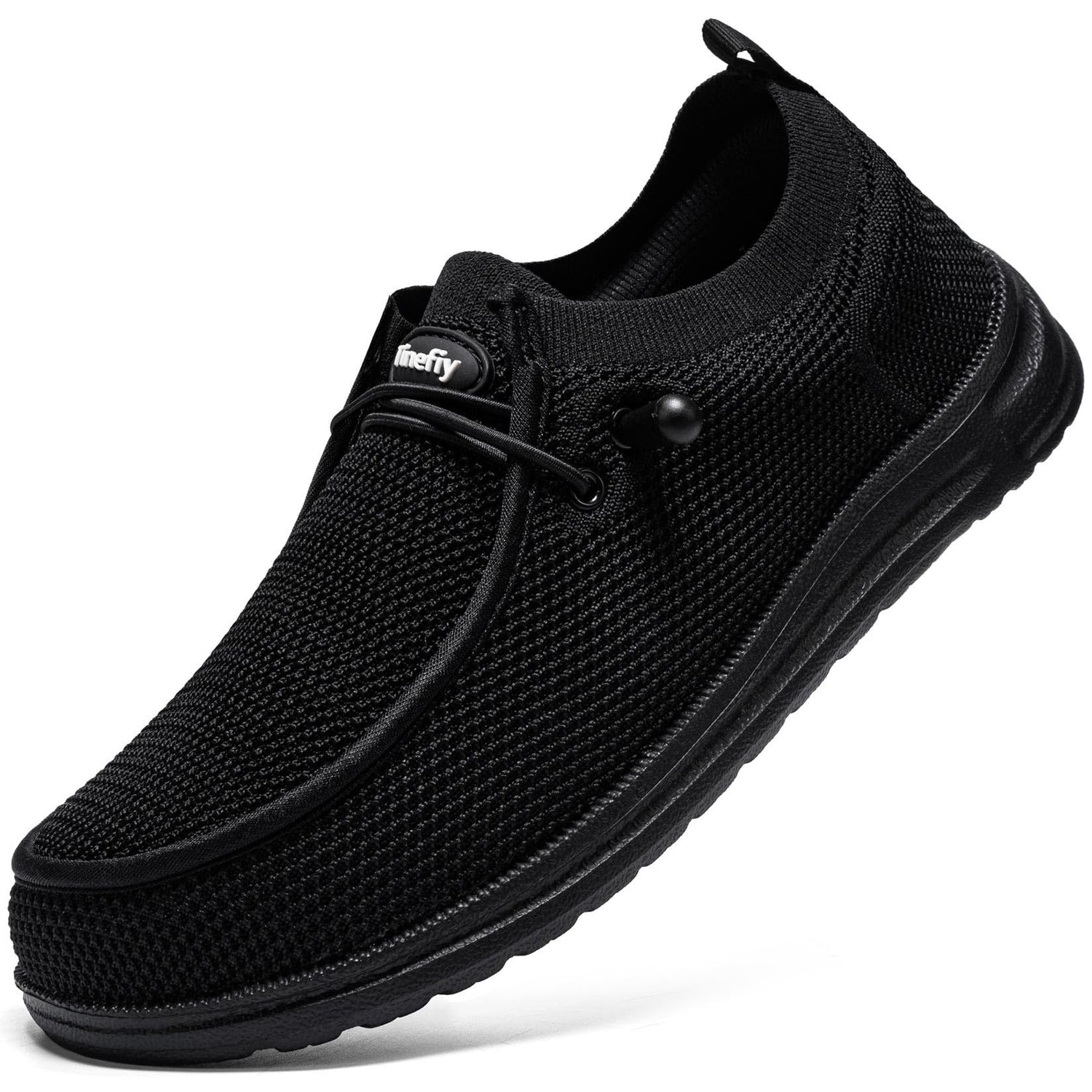 Lightweight steel toe shoes for women in black, featuring slip-on design and comfortable cushioning for safety work.