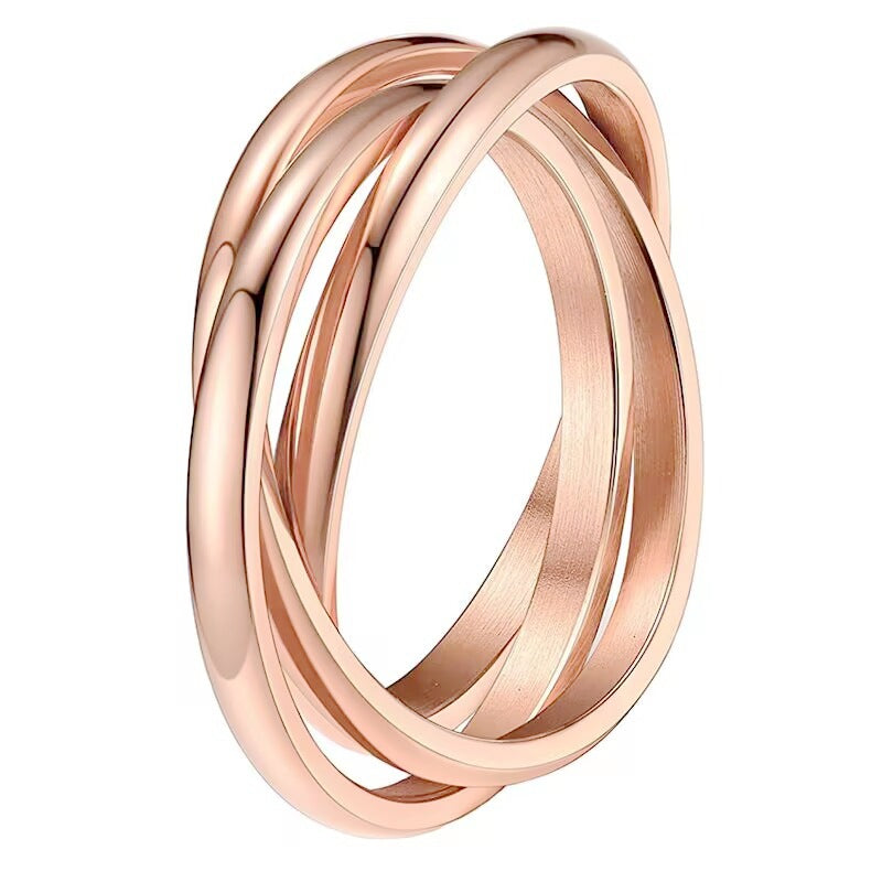 Simple Titanium Steel Ring for Women&